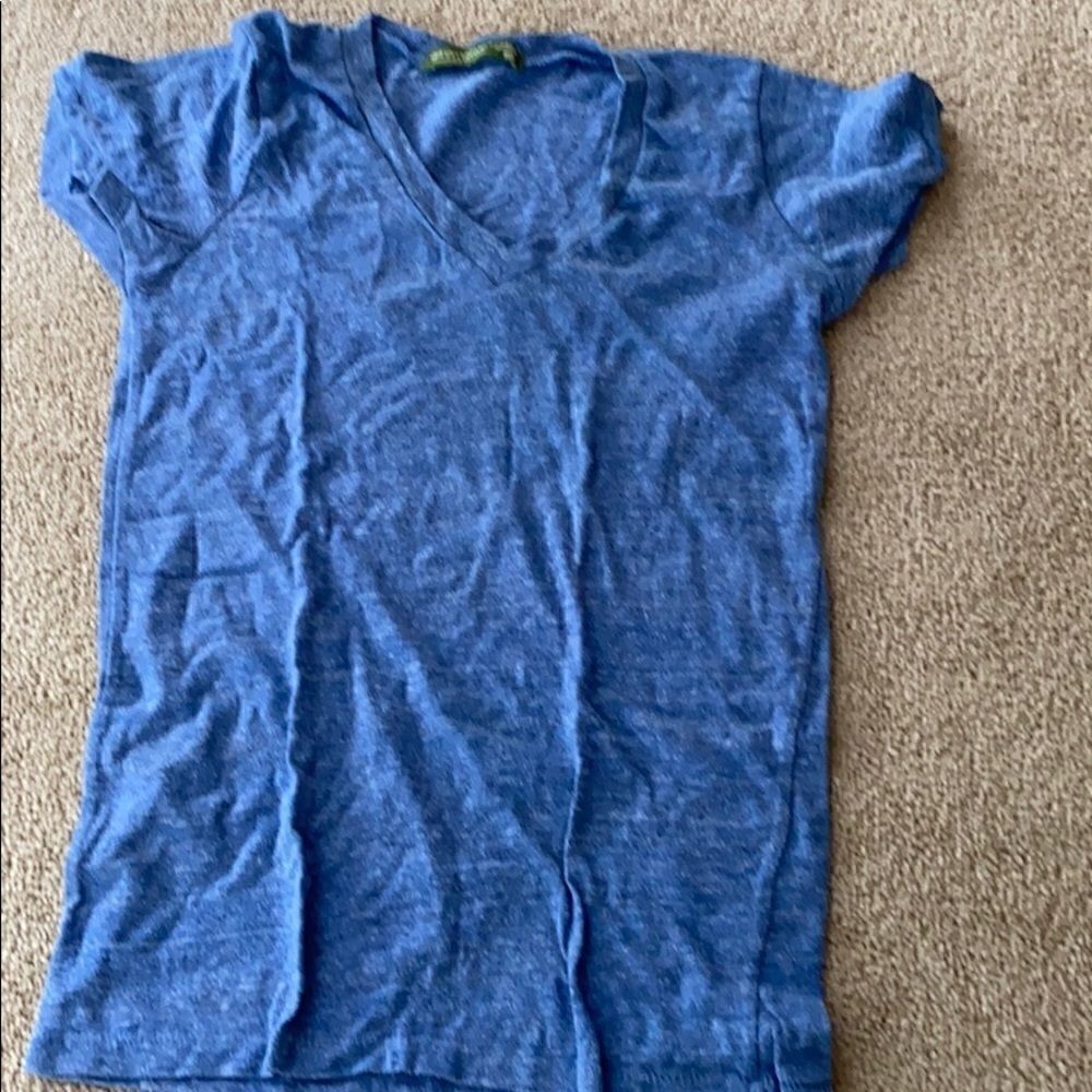 Alternative earth v neck blue tee XXS